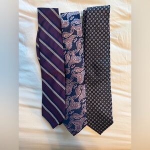 Designer Tie Bundle # 7 | Brooks Brothers Silk Men’s Ties (Set of 3)